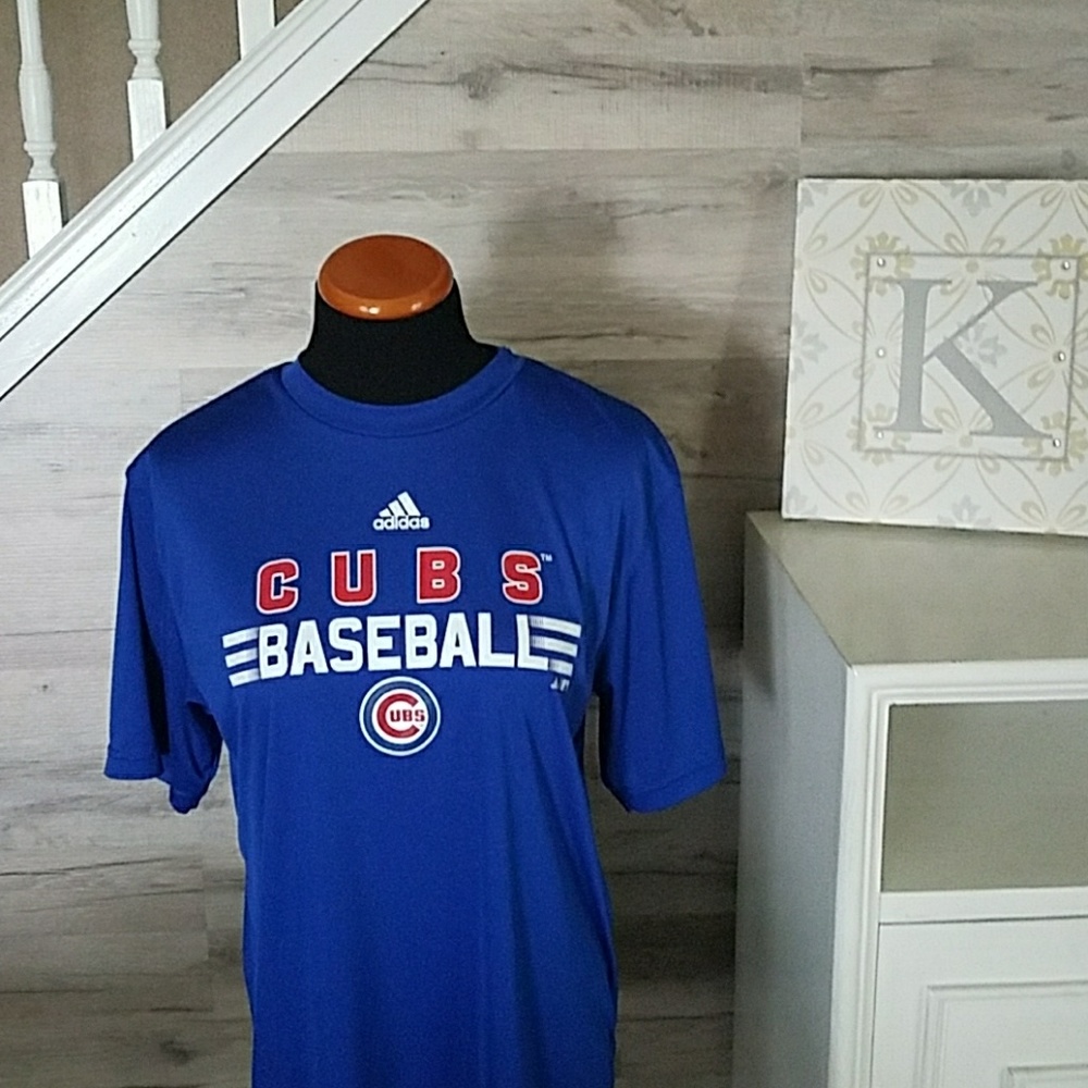 Men's XL Cubs Baseball Blue Athletic Dri Fit Shirt